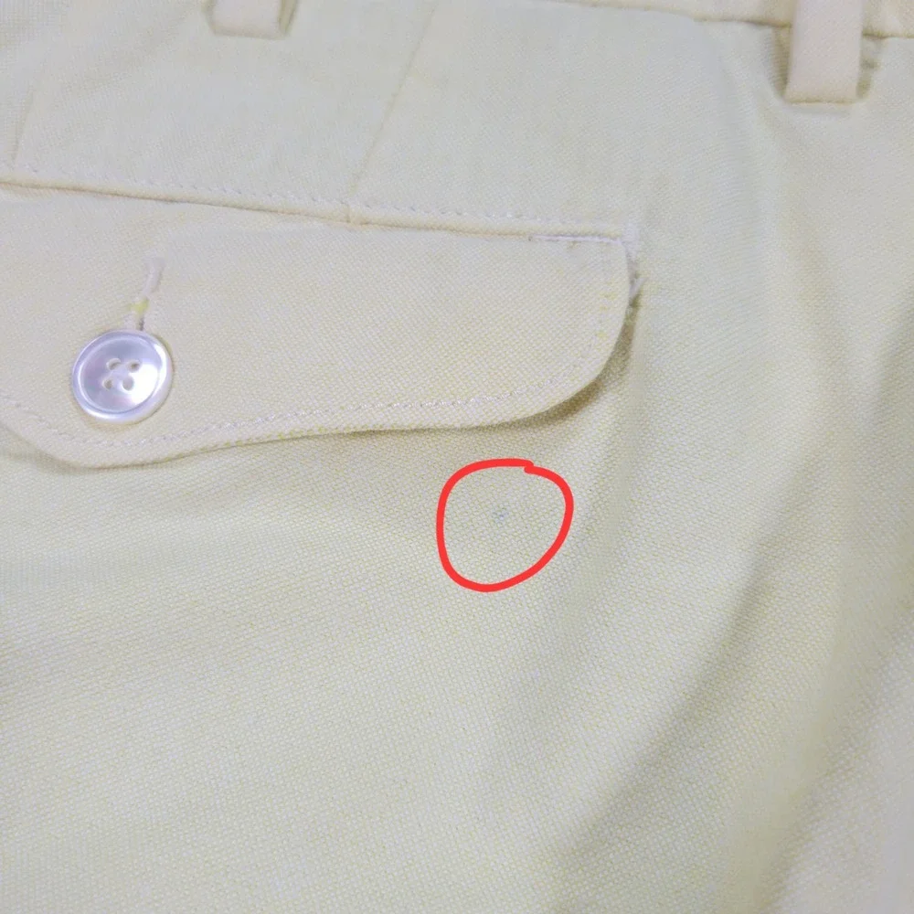 Polo Ralph Lauren Shorts Men 40 Yellow Cotton Oxford Chino Preppy Classic Summer